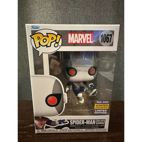 Spider-Man (Bug-Eyes Armor) 1067 2022 Winter Convention Exclusive Funko Pop - Picture 1 of 6